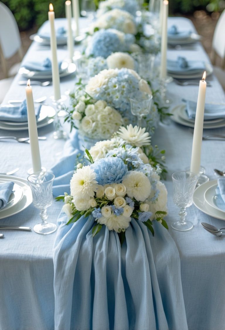 36 Blue Tablescape Ideas for Cool, Serene Celebrations