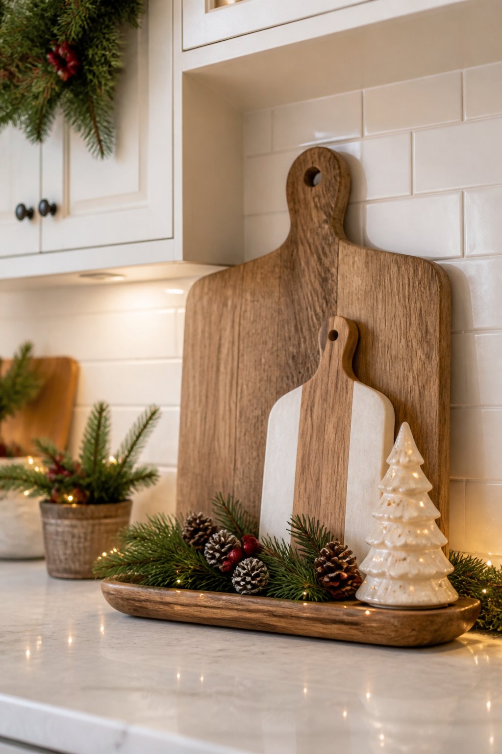 Cutting Board Lean Layer - decorate kitchen cabinets for christmas
