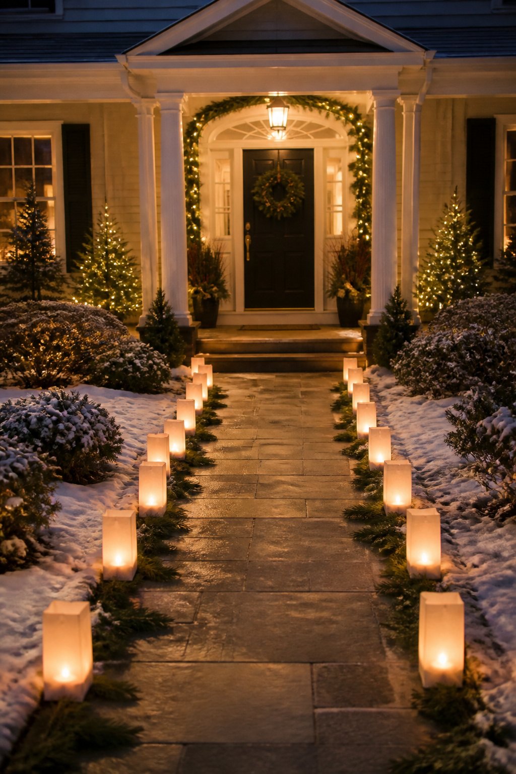Luminaria Path - outdoor christmas decor ideas